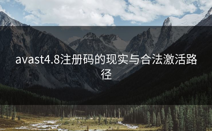 avast4.8注册码的现实与合法激活路径