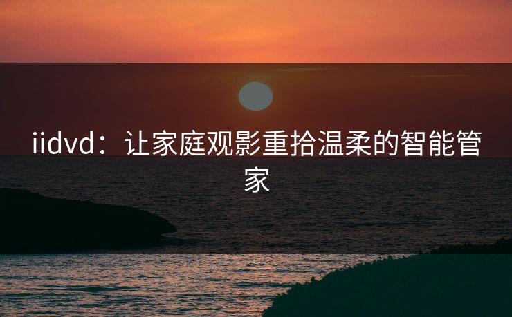 iidvd：让家庭观影重拾温柔的智能管家
