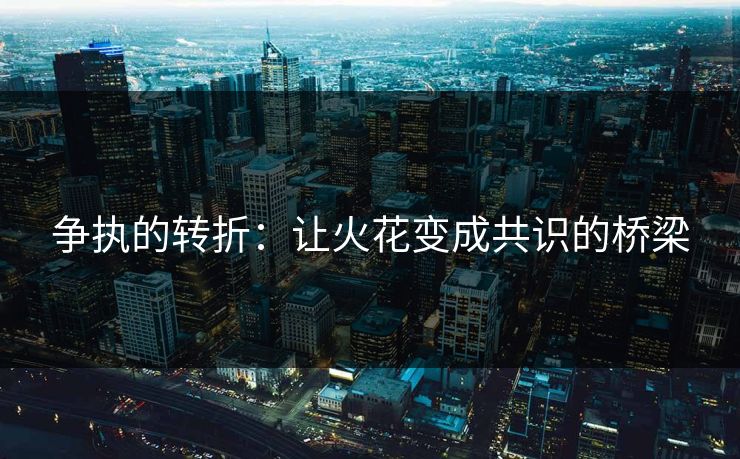 争执的转折：让火花变成共识的桥梁